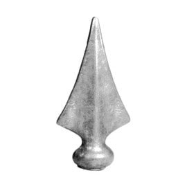 1-1/4" Dia Base x 5" H Wrought Iron Spear Points