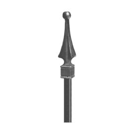 3/8" Square Base x 5-1/2" H For SquareTubing.Wrought Iron Spear Point