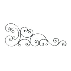 Wrought Iron Panel 51 3/16"W X 17 1/2"H