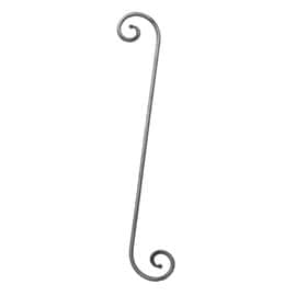 1/2" Dia x 6 1/8" W x 39-3/8" H Curved Baluster