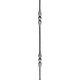 1/2" Square x 39-3/8" H Unfinished Wrought Iron Baluster | WI-134/10 Series