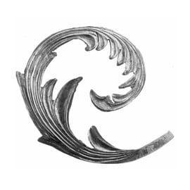 Forged Iron Leaf-Left 12-3/4" x 15-3/4"