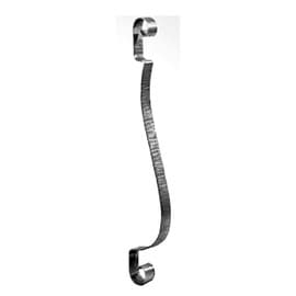 1-9/16" x 5/32" W x 31-1/2" H Wrought Iron Balcony Element