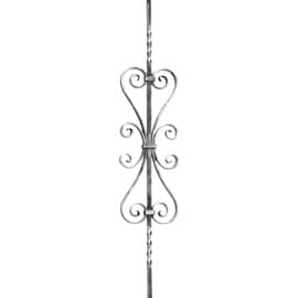 1/2" Square x 7-3/32" W x 35-7/ 16" H Wrought Iron Balusters