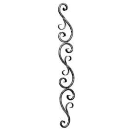 1/2" Square x 4-15/16" H x 35-7/16 H Wrought Iron Balusters