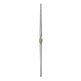 1-3/8" Dia x 37" H Wrought Iron Balusters With Brass Bushings