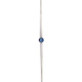 1/2" Dia x 35-7/16" H Wrought Iron Baluster Blue/Glass Bushg