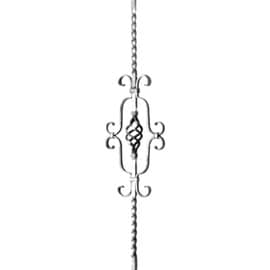 1/2" Square x 8-11/16" W x 35-7/16" H Wrought Iron Balusters